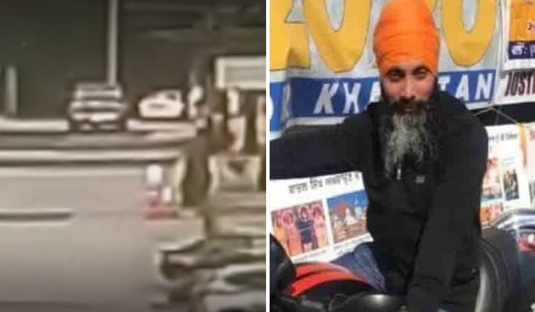 The video shows Hardeep Singh Nijjar's pickup truck blocked by a white sedan before two men approaching him and opening fire at him